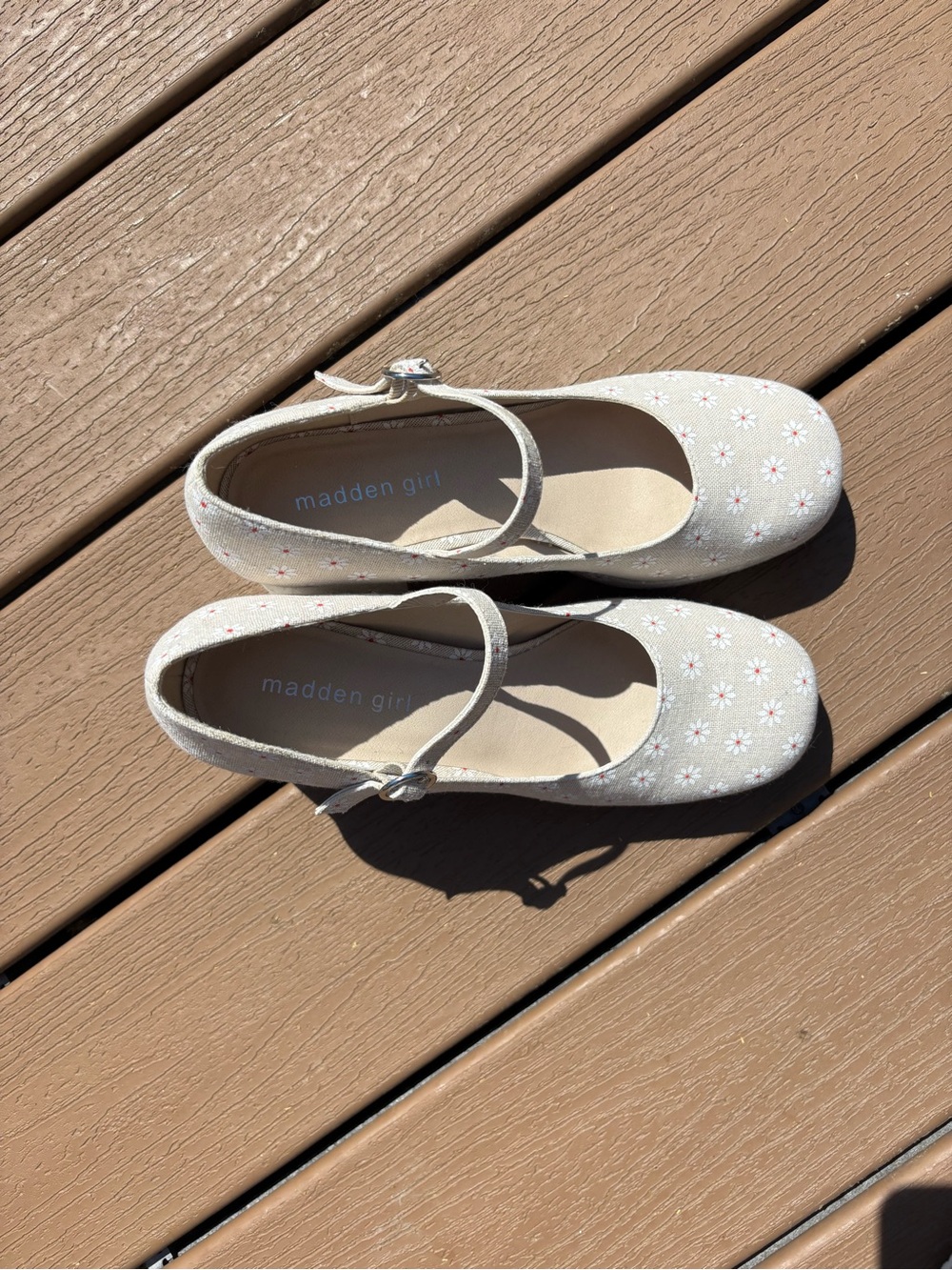 Madden Girl Mary Jane Daisy Floral Block Heel - Picture 4 of 10
